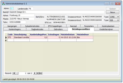 AdministratieBeheer - Dagboekcodes