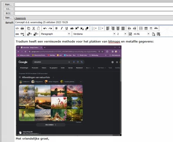 e-mail plakken afbeelding