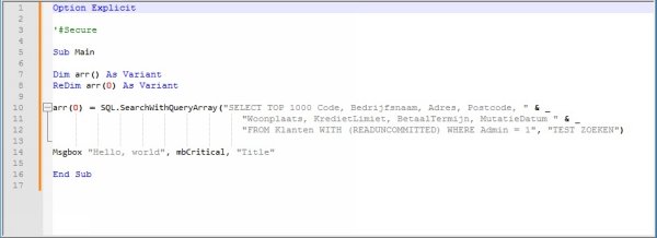 Secure Code in Editor